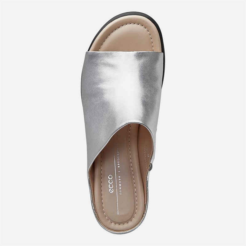 ECCO Womens Sculpted LX 35 Heeled Open Toe Sandals Silver