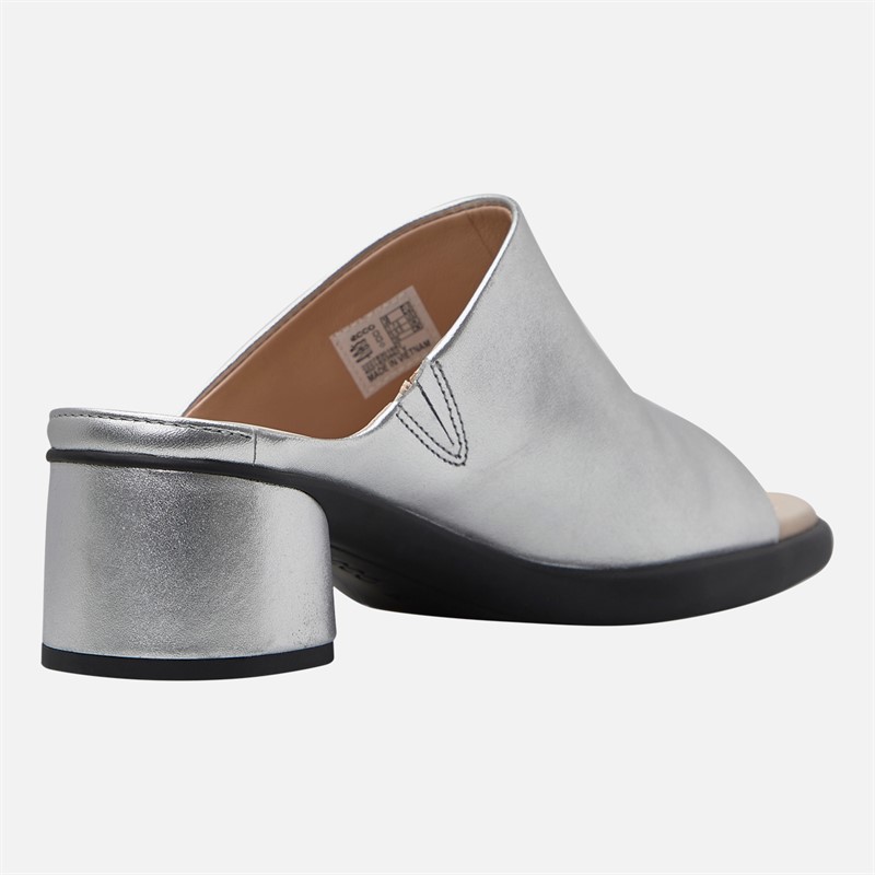 ECCO Womens Sculpted LX 35 Heeled Open Toe Sandals Silver