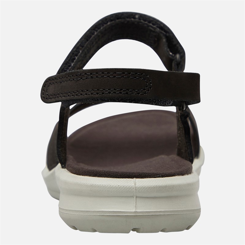 ECCO Womens Cruise Two Strap Sandals Black/White