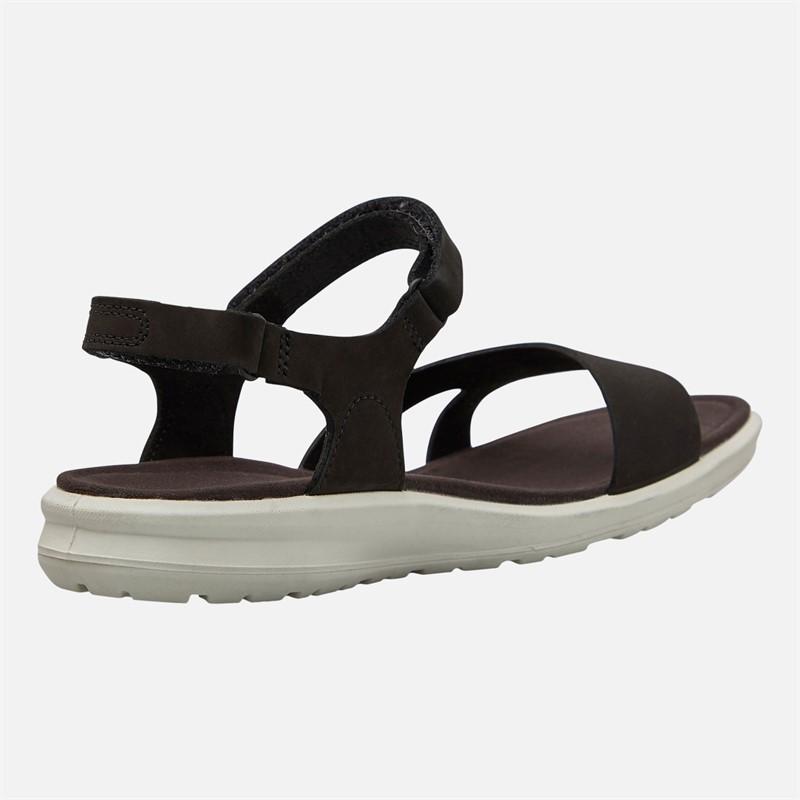 ECCO Womens Cruise Two Strap Sandals Black/White