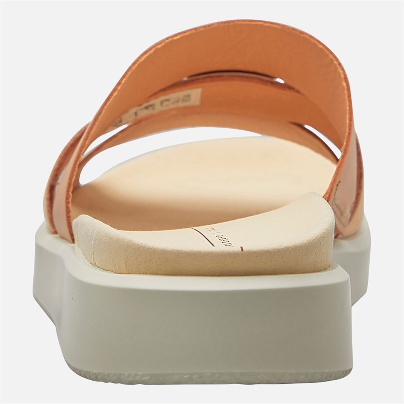 ECCO Womens Flowt Slide Sandals Brown Biscuit