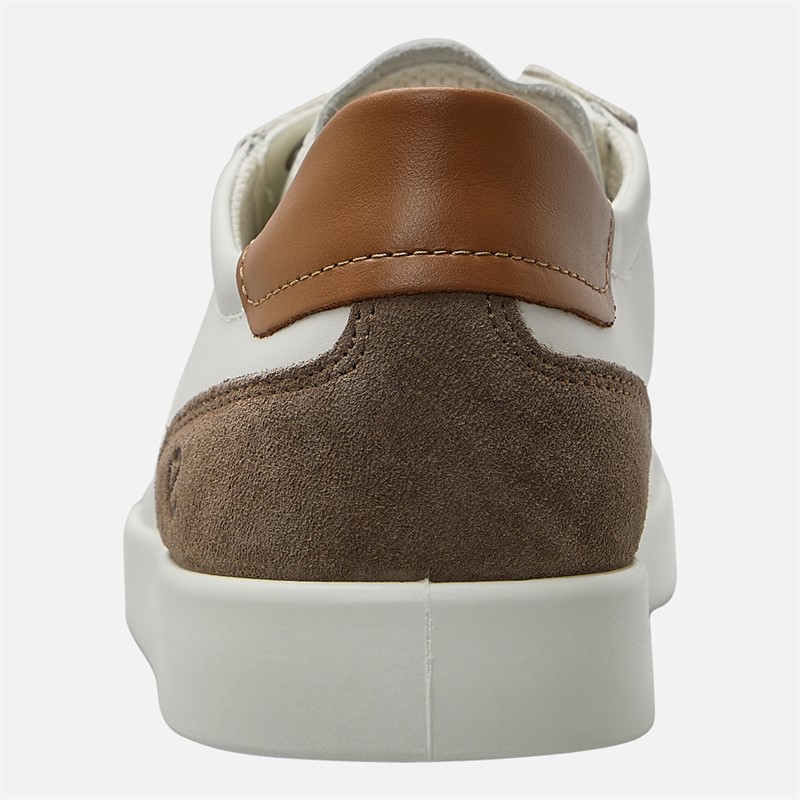 ECCO Mens Street Lite Trainers White/Tan/Brown