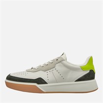 ECCO Mens Street Court Trainers White/Peat/Yellow