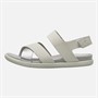 ECCO Womens Samara Leather Backstrap Sandals White/Silver