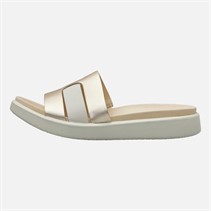 ECCO Womens Flowt Slide Sandals Gold Metallic/White