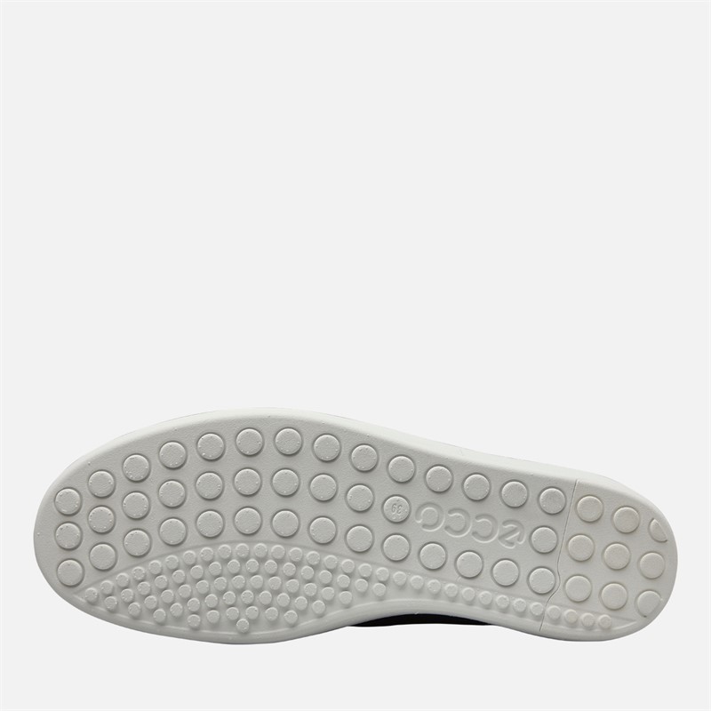 ECCO Womens Soft 60 Leather Slip On Trainers Black