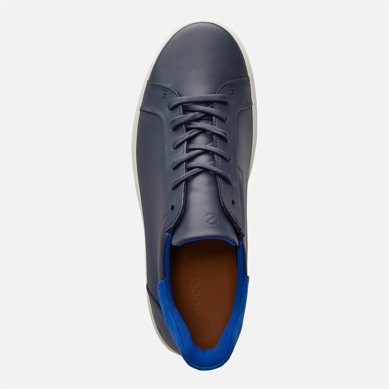 ECCO Mens Easy Slip Lace Trainers Navy/Blue