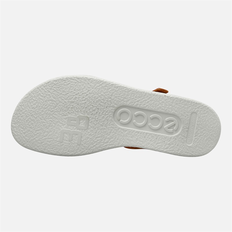 ECCO Womens Flowt Nubuck Wedge Sandals Lion