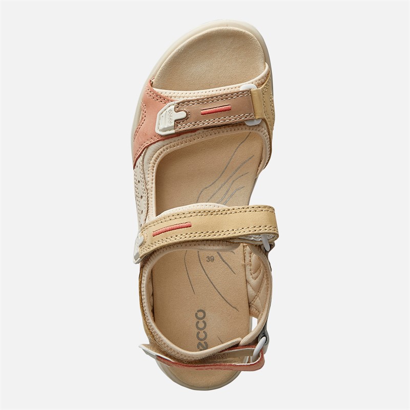 ECCO Womens Offroad Yacatan Nubuck Hiking Sandals Multicolour Straw