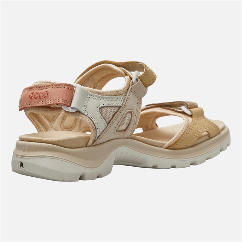 ECCO Womens Offroad Yacatan Nubuck Hiking Sandals Multicolour Straw