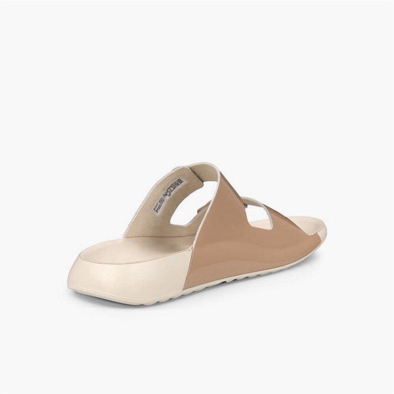 ECCO Damen Cozmo Zwei Riemen Sandalen Nude