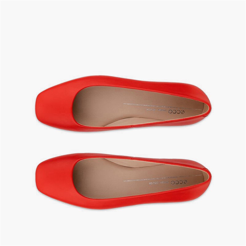 ECCO Dame Margot Ballerina Pumps Scarlet