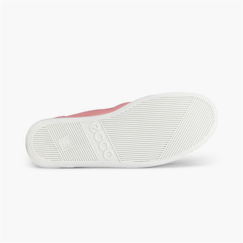 ECCO Womens Soft 2 Anniversary Leather Trainers Old Rose