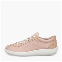 ECCO Damen Weiche Null Leder Turnschuhe Rose Dust