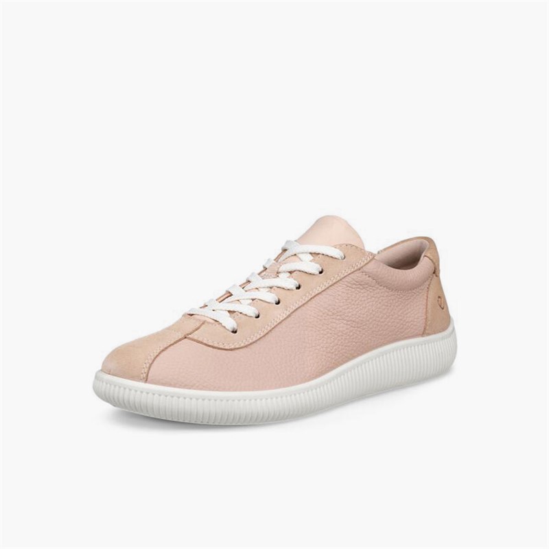 ECCO Damen Weiche Null Leder Turnschuhe Rose Dust