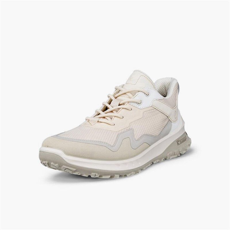 ECCO Damen ULT TRN Nubuk Wasserdicht Wandern Turnschuhe Gravel/Limestone/Shadow White