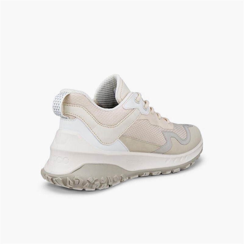 ECCO Damen ULT TRN Nubuk Wasserdicht Wandern Turnschuhe Gravel/Limestone/Shadow White