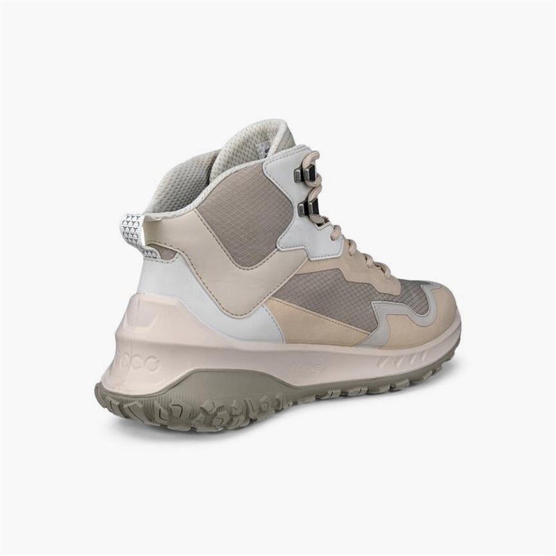 ECCO Damen ULT TRN Nubuk wasserdichte mittelhohe Wanderschuhe Limestone/Gravel/Shadow White