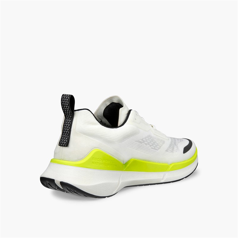 ECCO Mens Biom 2.2 Breathru Trainers White/Lime Punch