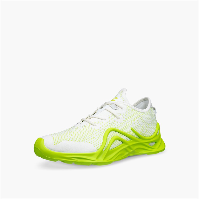 ECCO Herren Biom Infinite Turnschuhe Bright White/Lime Punch