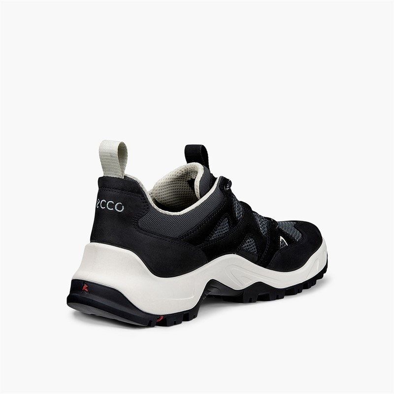 ECCO Mens Offroad Leather X Textile Trainers Black/Black/Magnet