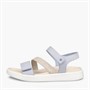 ECCO Womens Flowt Nubuck Wedge Sandals Dusty Blue