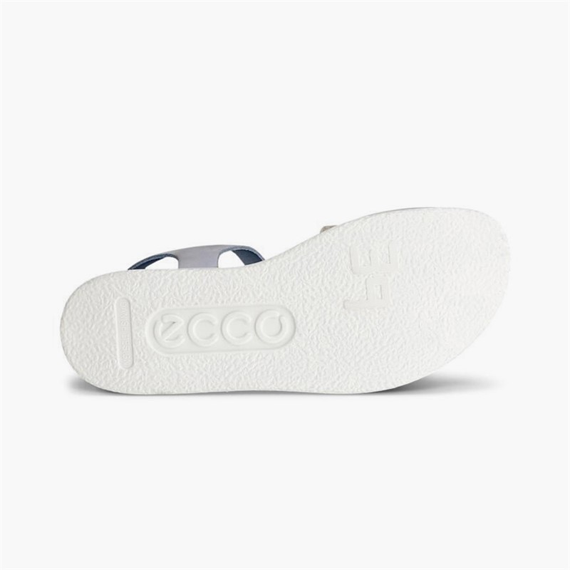 ECCO Womens Flowt Nubuck Wedge Sandals Dusty Blue