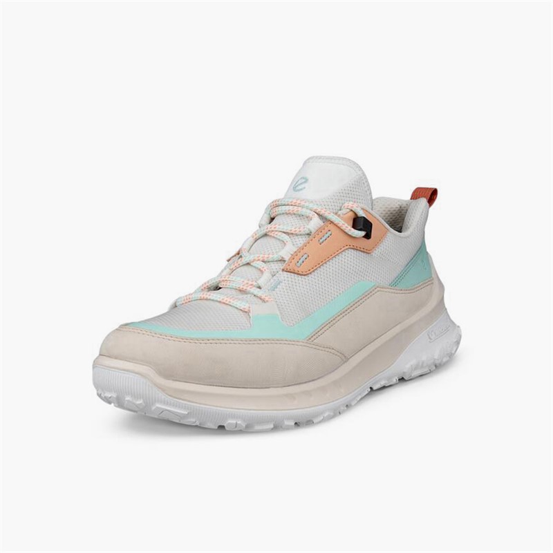 ECCO Damen ULT TRN Nubuk Wasserdicht Wandern Turnschuhe Limestone/Bright White