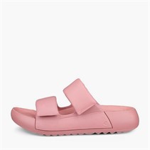 ECCO Dame Cozmo Læder Dobbelt Rem Sandaler Old Rose