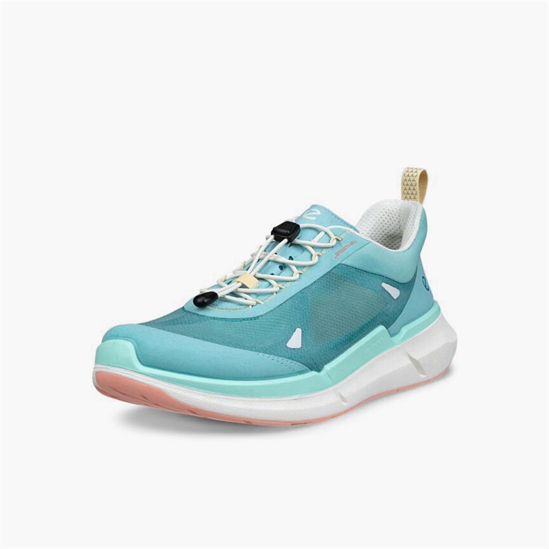 ECCO Womens Biom 2.2 Breathru Speedlace Trainers Aquatic/Pagoda Blue/Aquatic