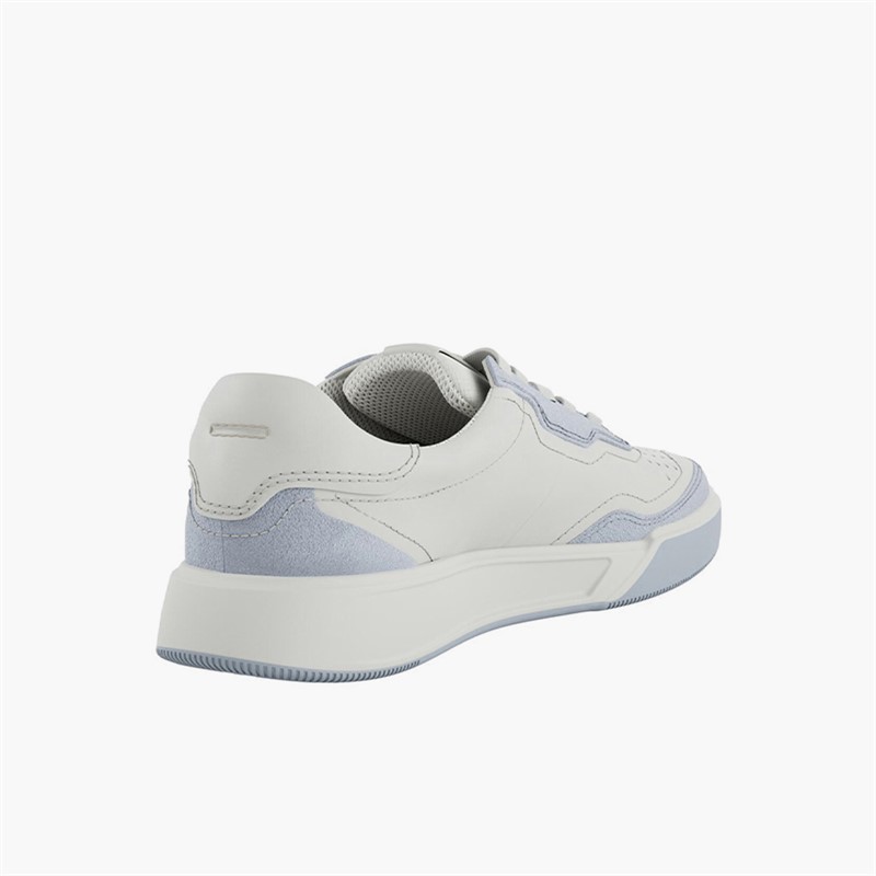 ECCO Womens Street Court Leather Trainers Air/White