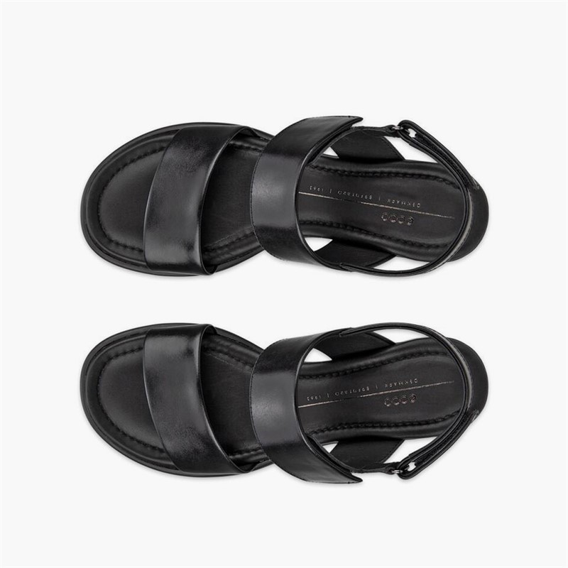 ECCO Damen Sculpted LX Leder Sandalen mit Absatz Schwarz