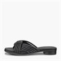ECCO Kvinder skulpturerede alba læder krydsrem slide sandaler Sort