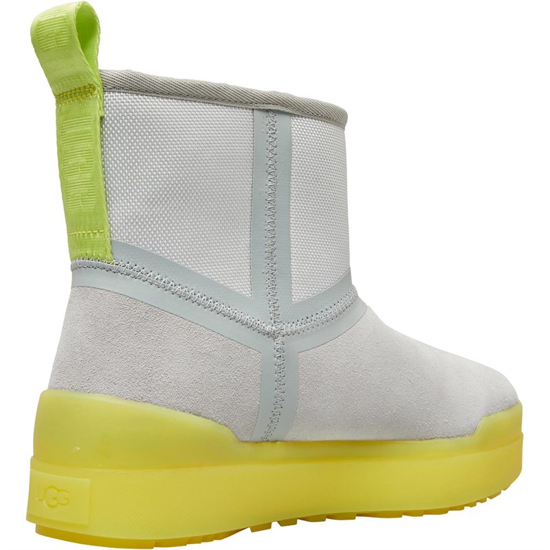 UGG Damen Classic Tech Mini Stiefel Hellgrau