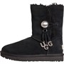 UGG Damen Bailey Button Charm Modische Stiefel Schwarz