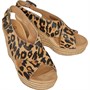 UGG Dame Harlow Leopard Leopard Wedge Kilesandaler Leopardtryk