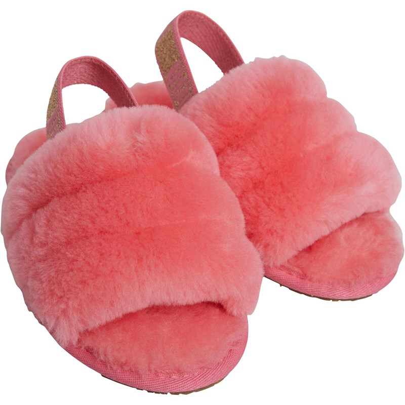 UGG® Junior Girls Fluff Yeah Slides Pink Rose