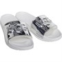 UGG Damen ® Royale Graphic Metallic Slides Slider Sandalen Metallic Silber