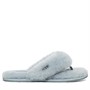 UGG Pantoufles ® Fluff Flip Flop Logo Femme Bleu Clair