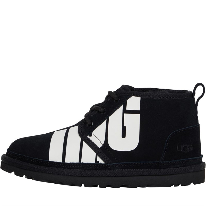 Ugg black shop and white boots