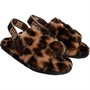 UGG® Infant Girls Fluff Yeah Slide Panther Print Slippers Brown