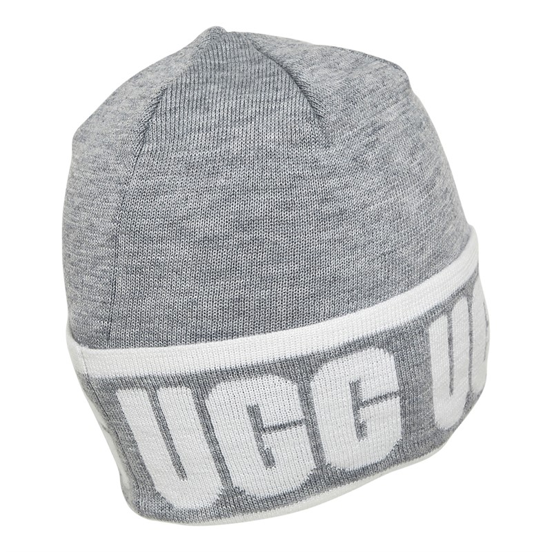 UGG® Womens Graphic Logo Beanie Light Grey