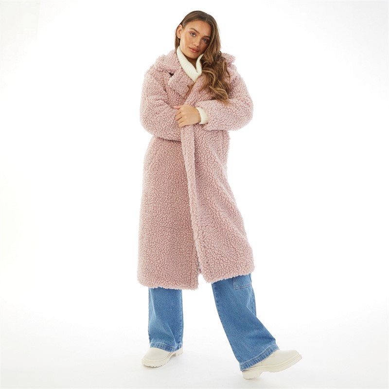 UGG® Womens Gertrude Teddy Coat Clay Pink