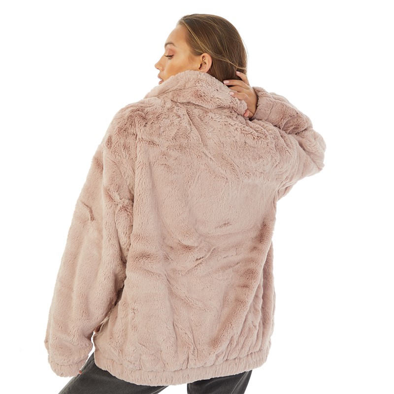 UGG® Womens Kianna Faux Fur Jacket Fawn