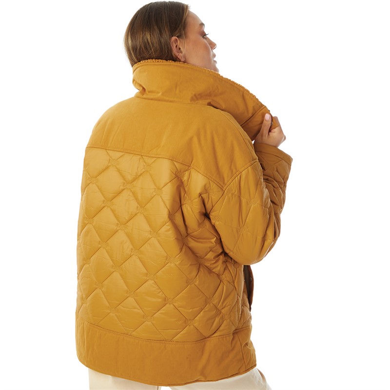 UGG® Womens Kaylynn Quilted Jacket Brown Mustard