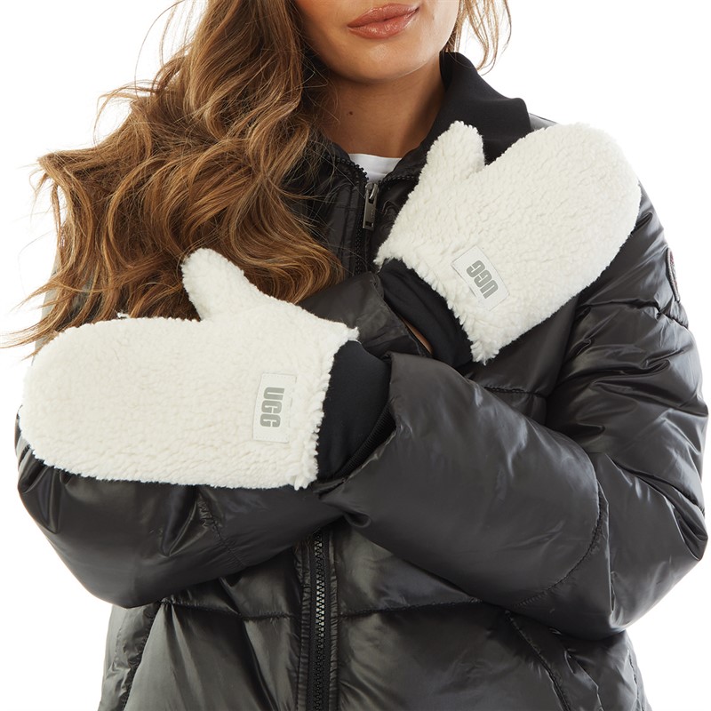 UGG® Womens Sherpa Mittens Nimbus