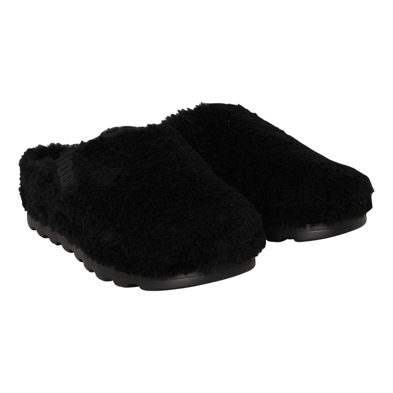 UGG® Mens Fluff Off Slippers Black