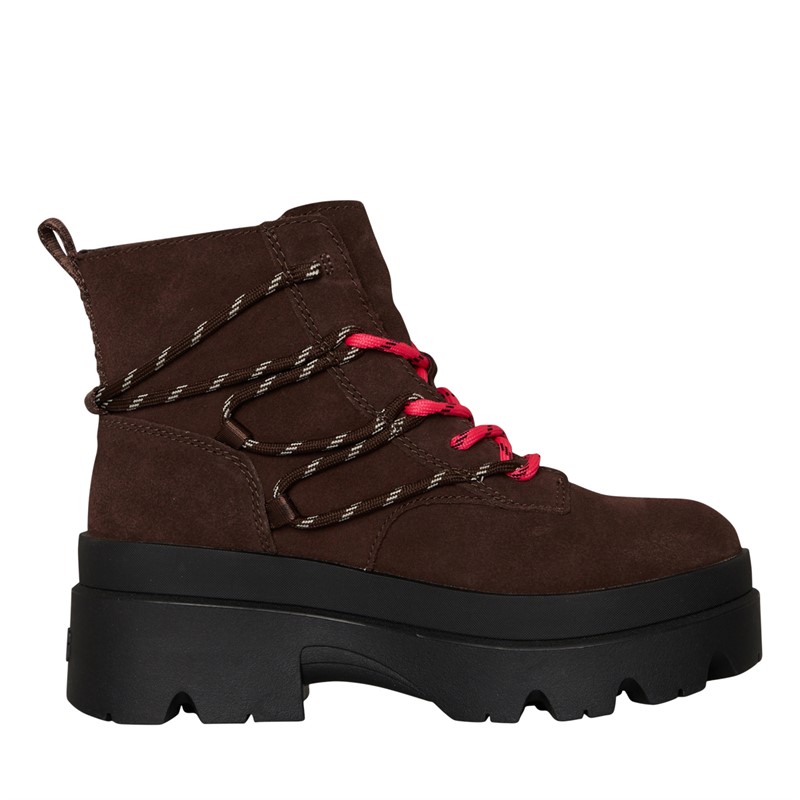 UGG® Womens Brisbane Lace Up Boots Burnt Cedar