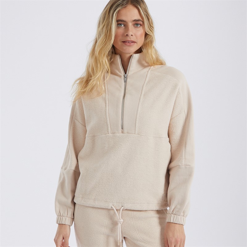 UGG® Womens Elana Mixed Half Zip Jumper Himalaya