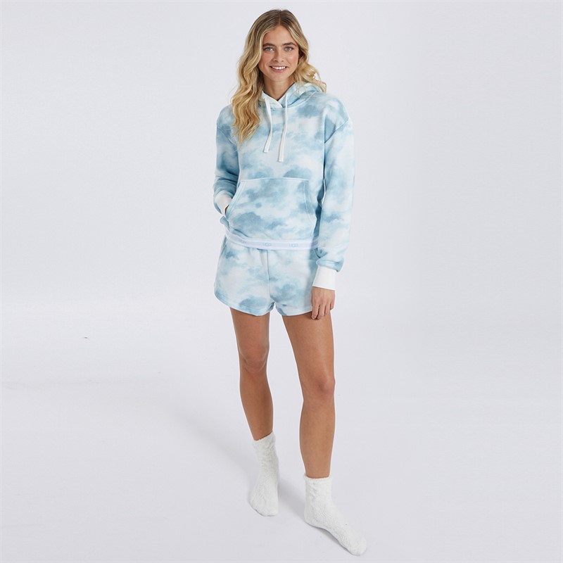 UGG® Womens Lawna Print Hoodie Blue Tie Dye